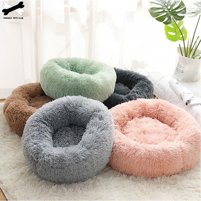 Ultra-Soft Corduroy Donut Cuddler Cat Bed – Round Calming Pet Nest in 40 cm, 50 cm & 60 cm