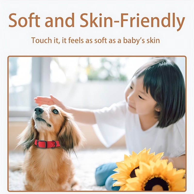 Pet Silicone Collar And Leash Set Comes With A Suitable For Small And Large Dogs