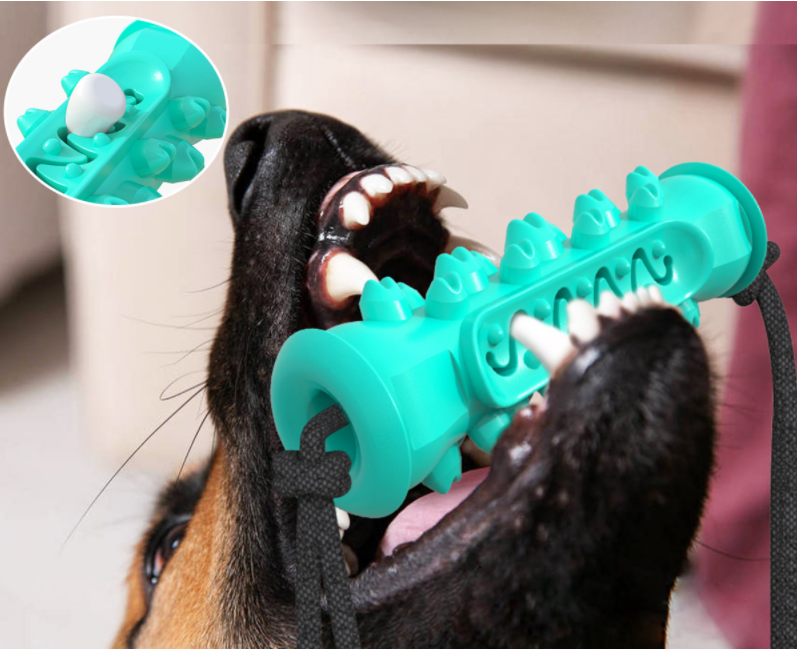 Dog Chew Toys Pet Toothbrush Rubber Bones