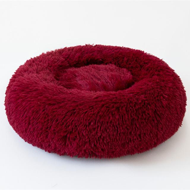 Ultra-Soft Corduroy Donut Cuddler Cat Bed – Round Calming Pet Nest in 40 cm, 50 cm & 60 cm