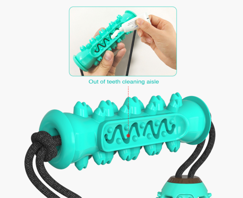 Dog Chew Toys Pet Toothbrush Rubber Bones