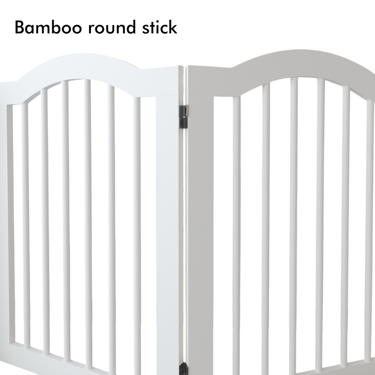 Tall Freestanding Wooden Pet Gate – 27.6" Foldable 4-Panel Dog Safety