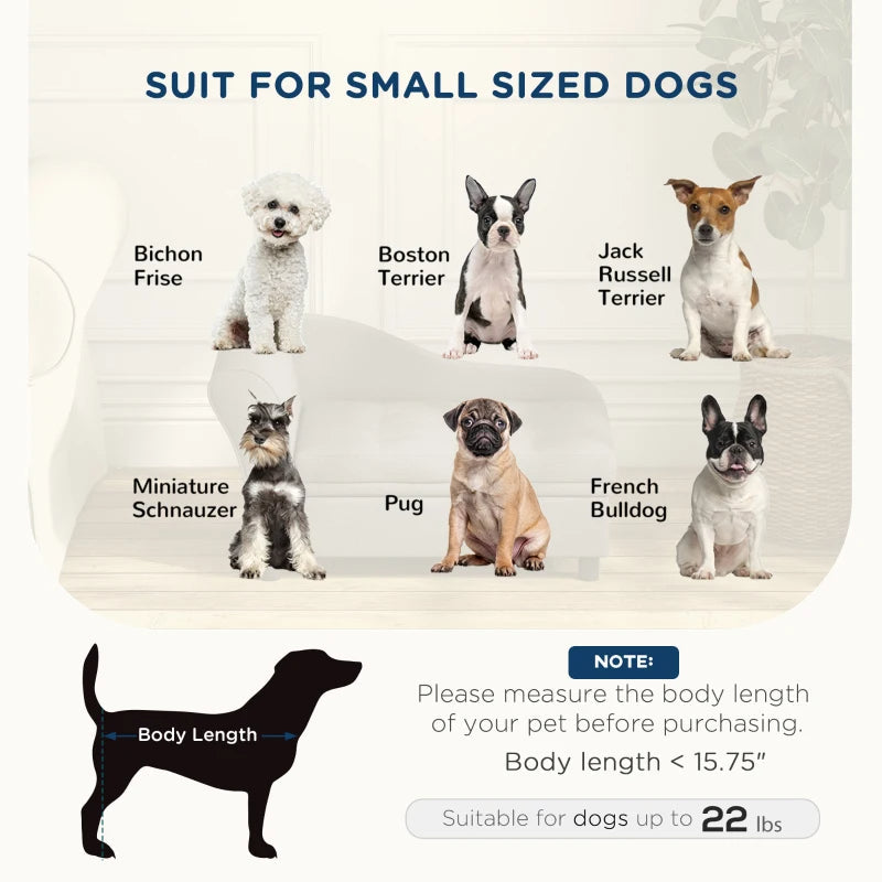 Pet Sofa Dog Sofa For Small Dogs With Storage, Gray