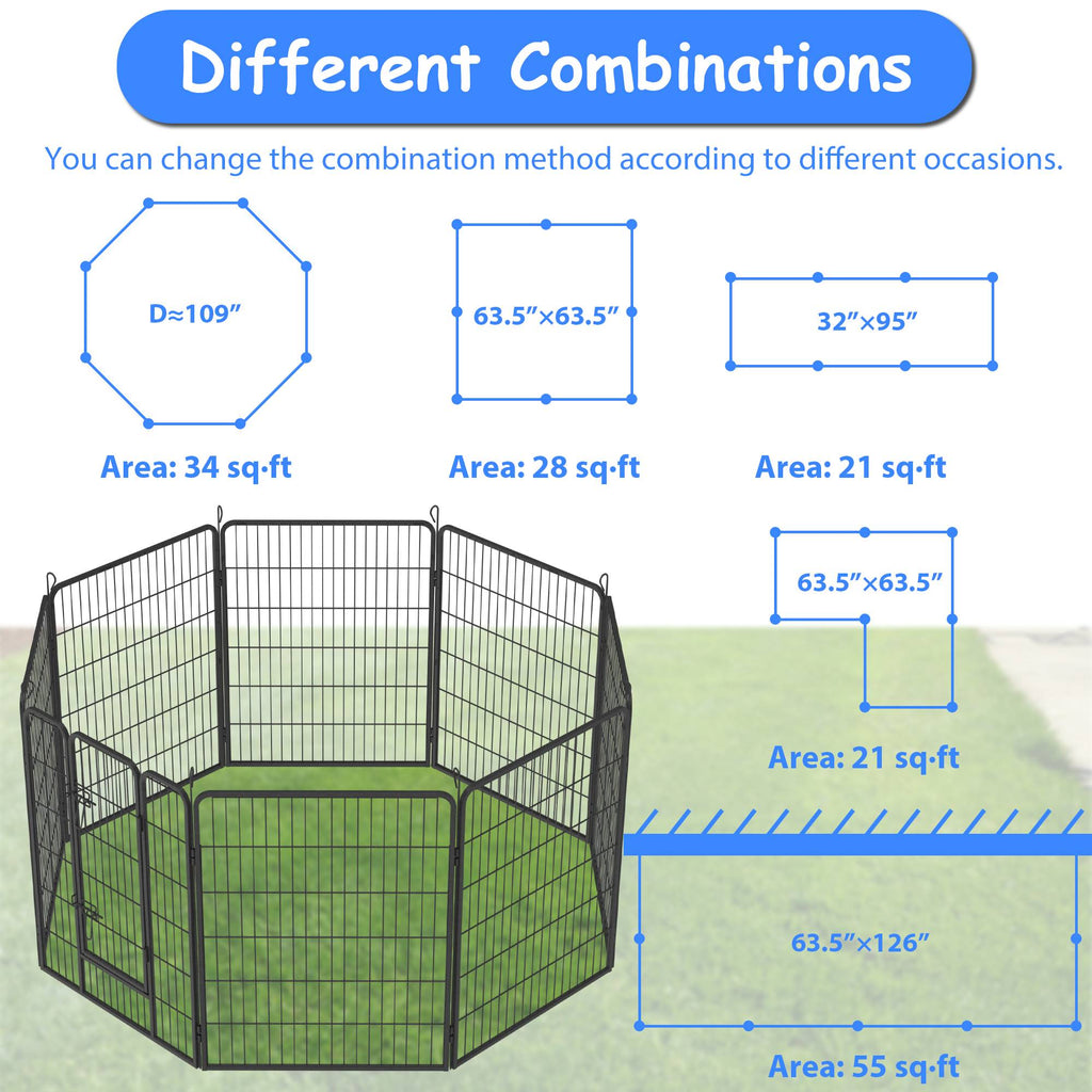 Dog Pens Outdoor Dog Fence Dog Playpen For Large Dogs Dog Kennel Pet