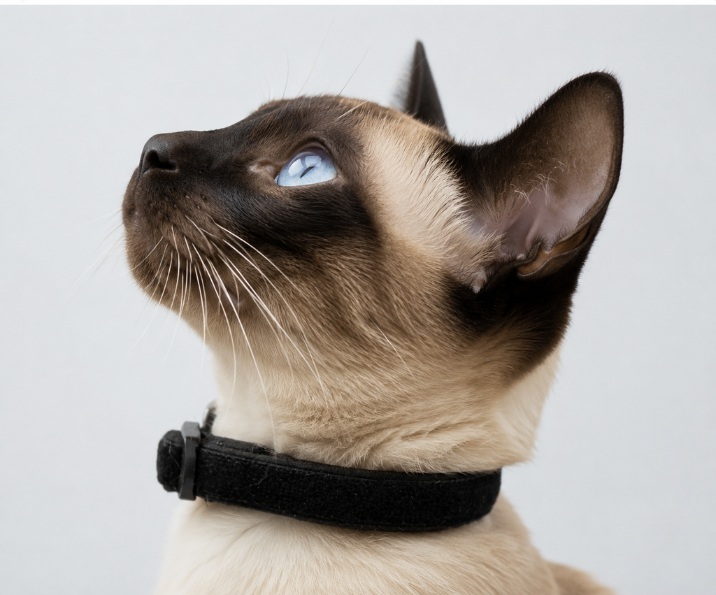 Soft Black Velvet Cat Collar