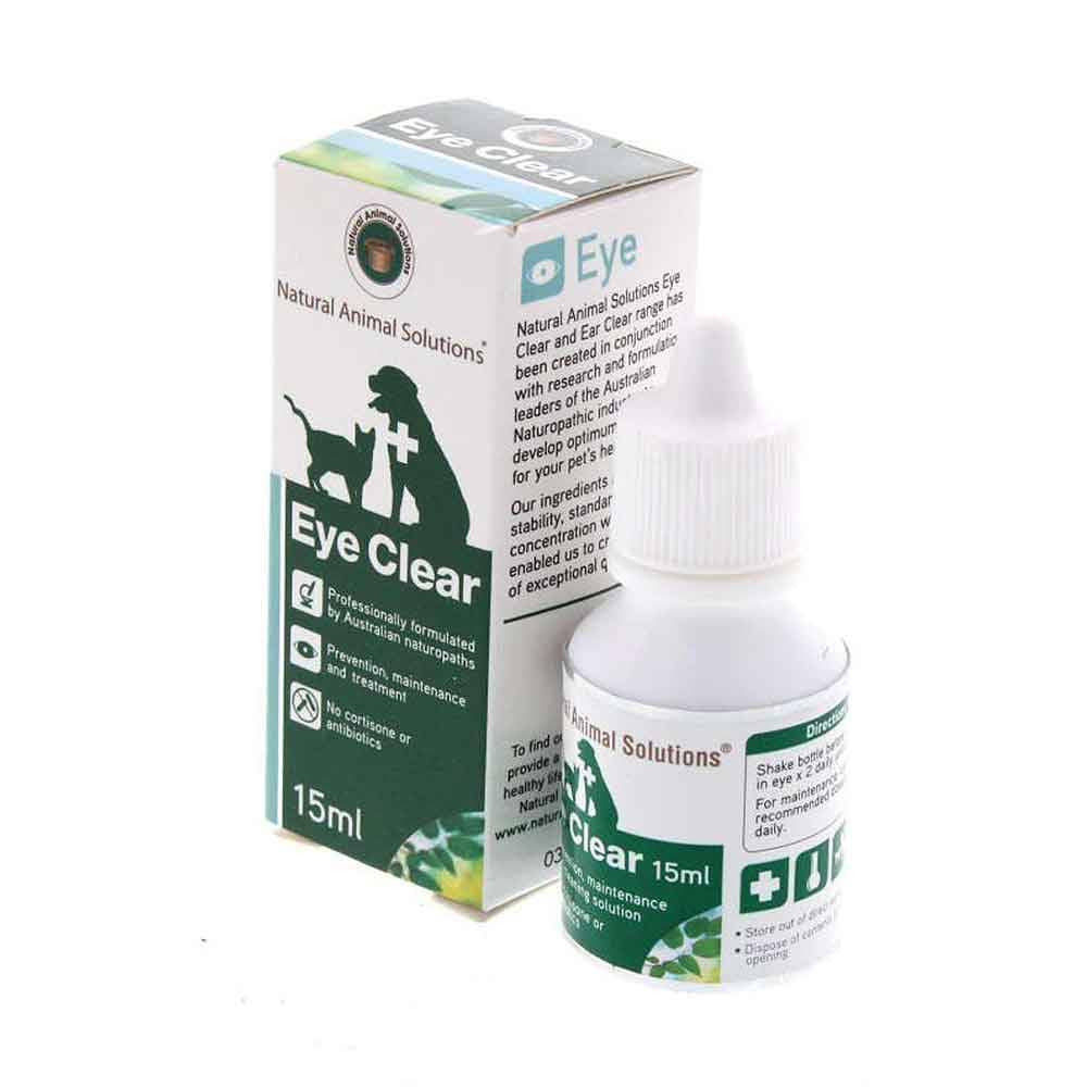 Natural Animal Solutions Eye Clear Drops For Dogs, Cats & Horses (15ml)
