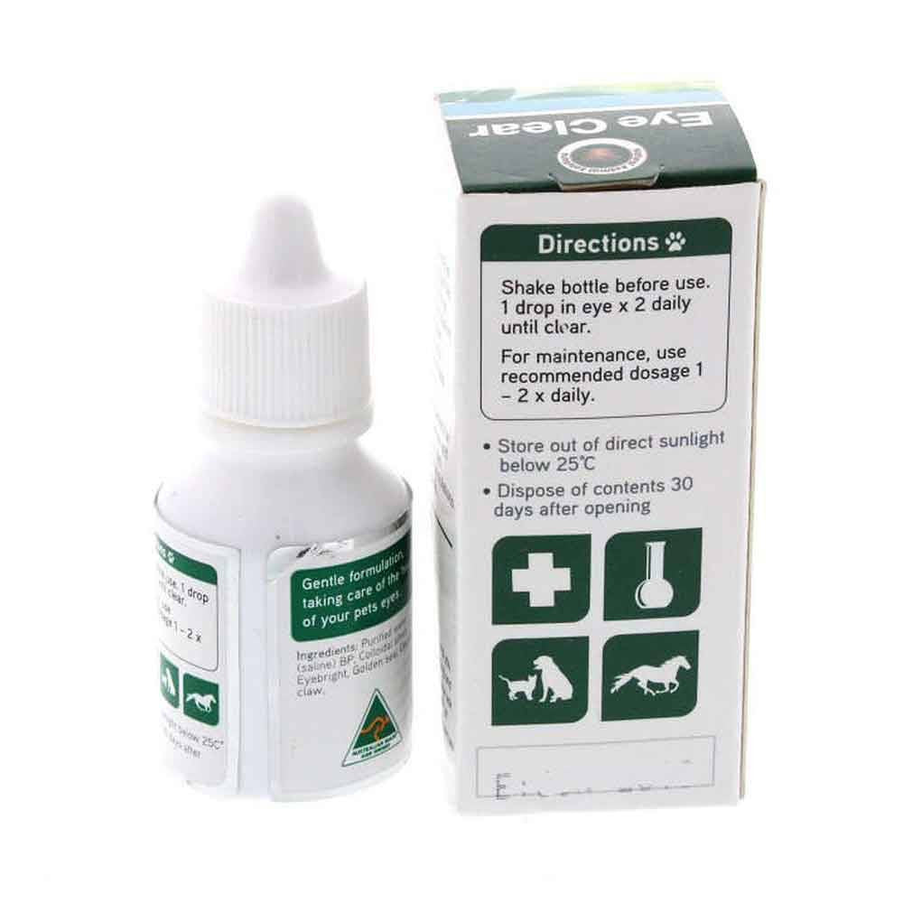 Natural Animal Solutions Eye Clear Drops For Dogs, Cats & Horses (15ml)