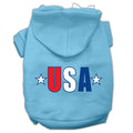 Mirage Pet 62-134 SMBBL USA Star Screen Print Pet Hoodies, Baby Bl