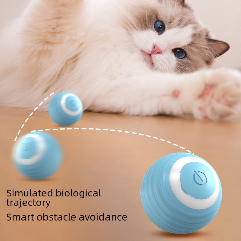 Pet Gravity Smart Rolling Ball Cat Toy for Entertainment, Interactive Self-Play