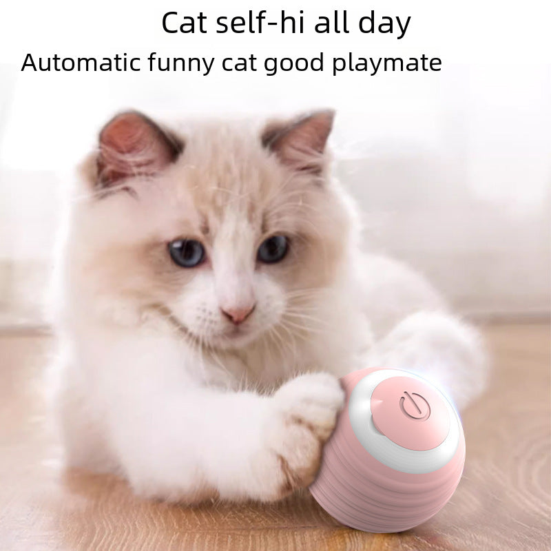 Pet Gravity Smart Rolling Ball Cat Toy for Entertainment, Interactive Self-Play