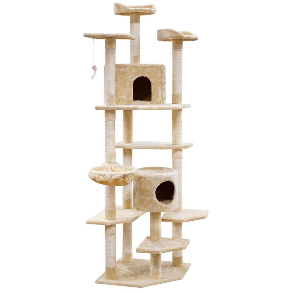 Cat Tree 203cm Trees Scratching Post Scratcher Tower Condo House