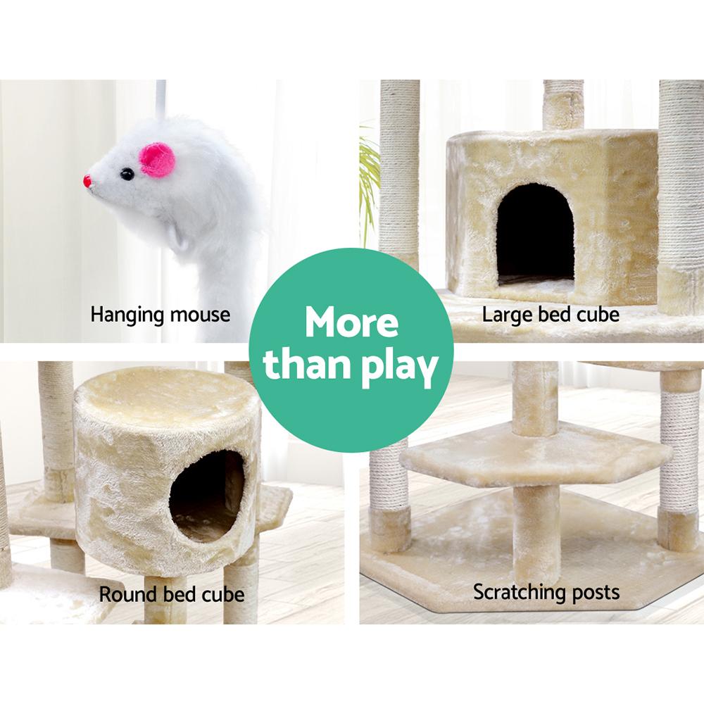 Cat Tree 203cm Trees Scratching Post Scratcher Tower Condo House