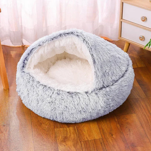 Plush Round Cat Bed – Warm, Soft Pet Mattress