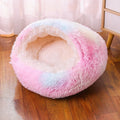 Plush Round Cat Bed – Warm, Soft & Comfortable Pet Mattress
