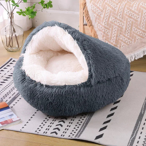 Plush Round Cat Bed – Warm, Soft Pet Mattress