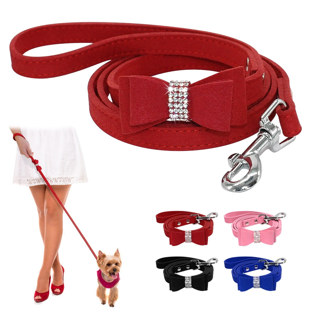 Seude Leather Dog Leash Rope Small Medium Dogs