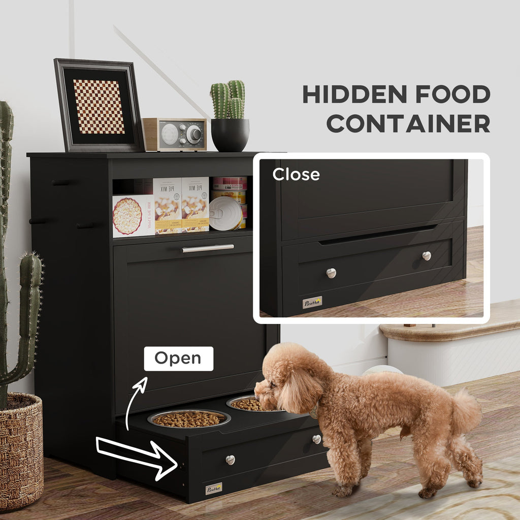 Pet Feeder Station Storage Cabinet, Dog Food Storage Container
