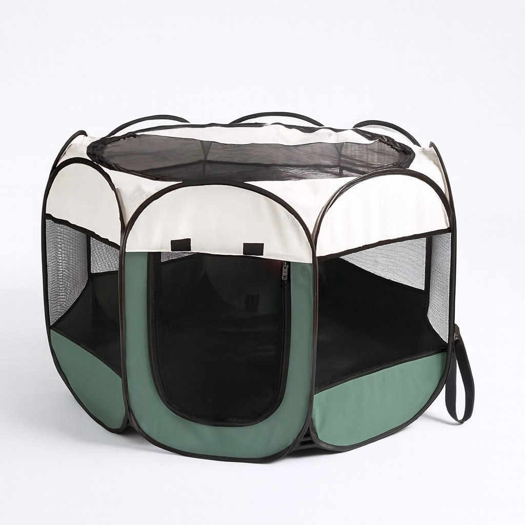 Red & Black Mesh Crate for Dogs & Cats- X L-Teal White