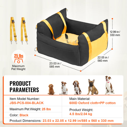 Dog Booster Car Seat for Small Dogs up to 25 lbs