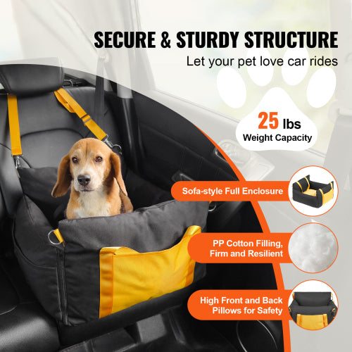 Dog Booster Car Seat for Small Dogs up to 25 lbs