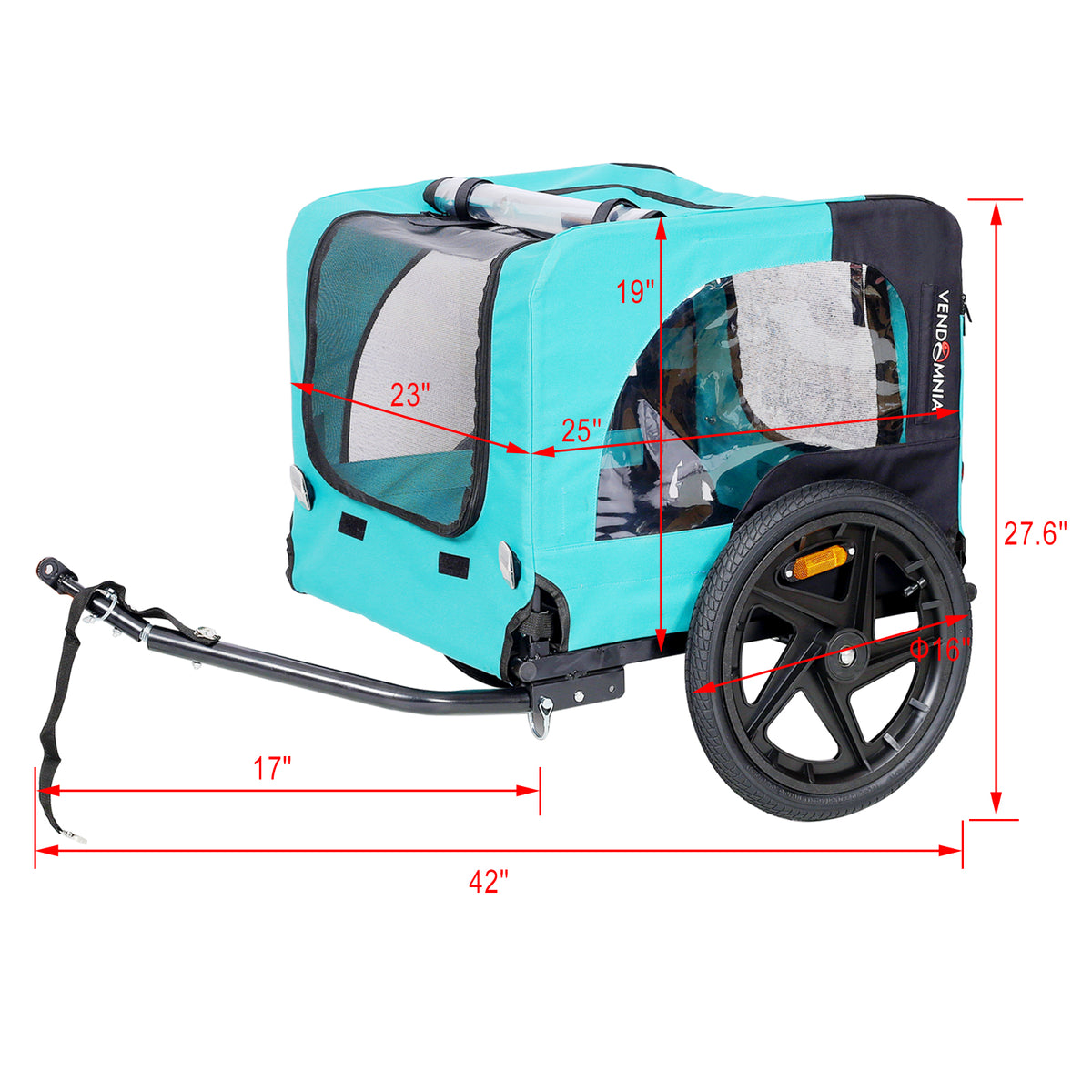 Foldable Pet Jogging Stroller Dog Carriers Bicycle Trailer