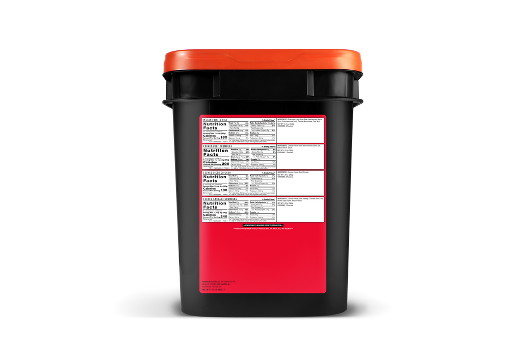 Emergency Survival Bucket for You and Your Dog -Meat and Rice Bucket