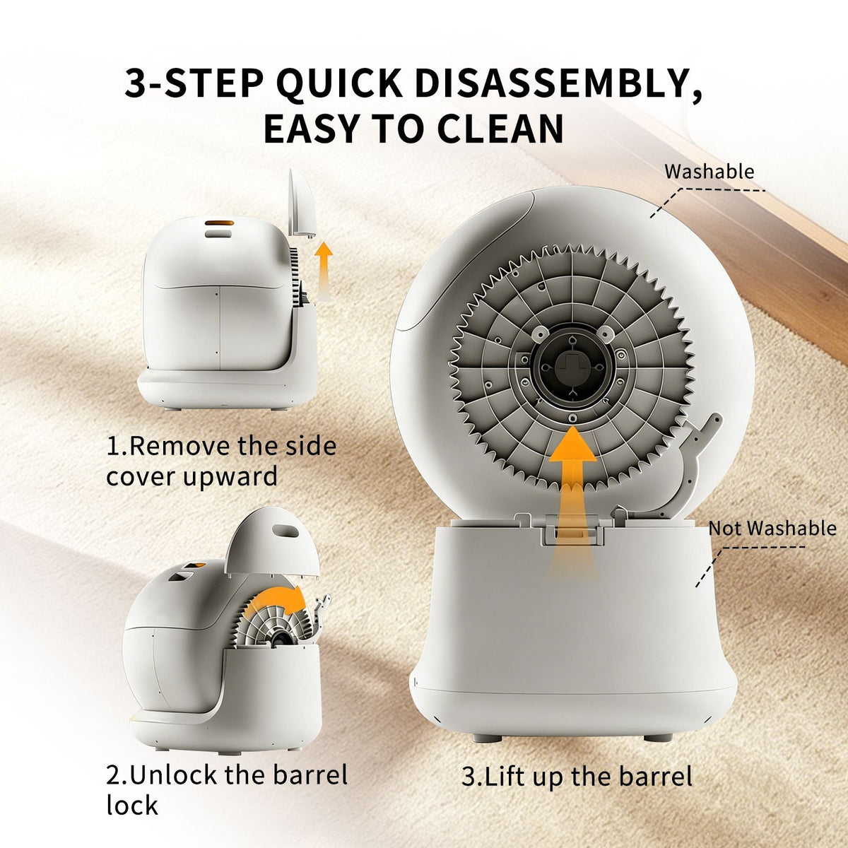 Self-Cleaning Cat Litter Box – Fully Enclosed, App-Controlled, Stainless Stee