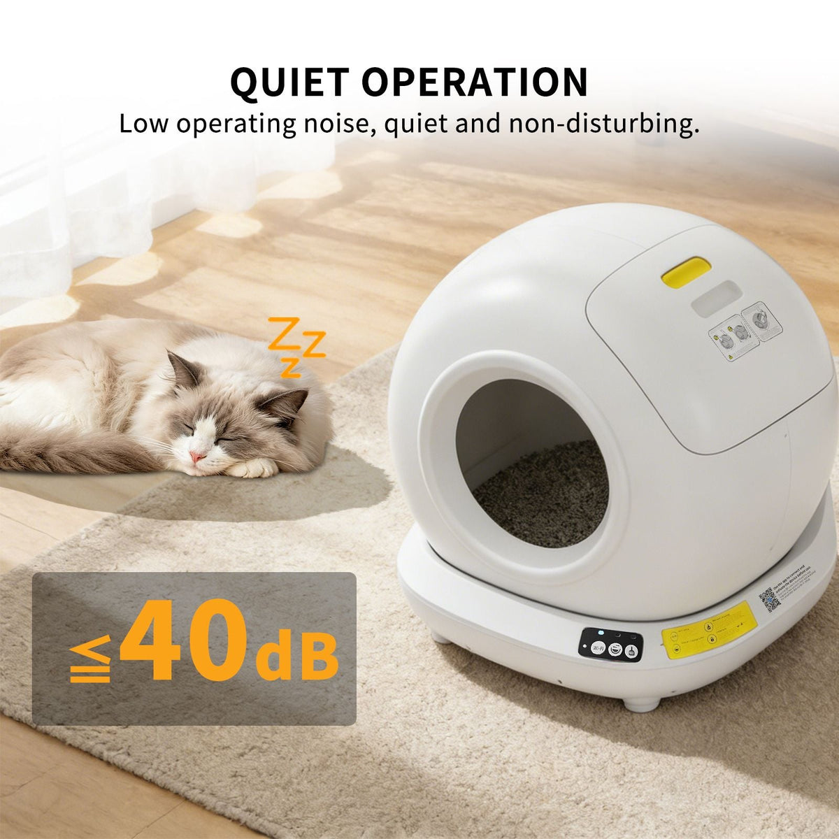 Self-Cleaning Cat Litter Box – Fully Enclosed, App-Controlled, Stainless Stee