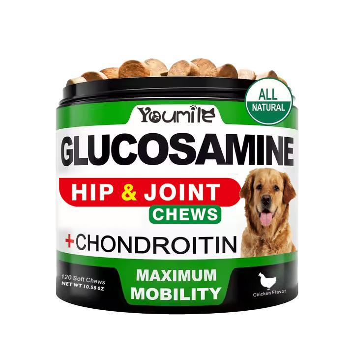Youmile Hip & Joint Health Supplement for Dogs        Youmile Hip & Joint Health Supplement for Dogs     Glucosamine Chondroitin MSM Dog Chews With Hyaluronic Acid, Liver Flavored Bone & Joint