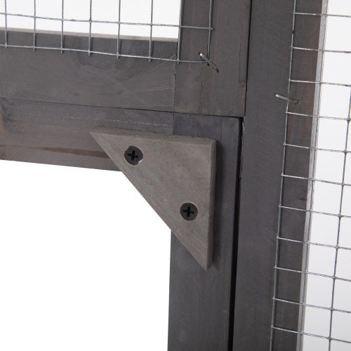 Oversized Cat Cage - Grey Premium Walk-In Catio for Multiple Cats
