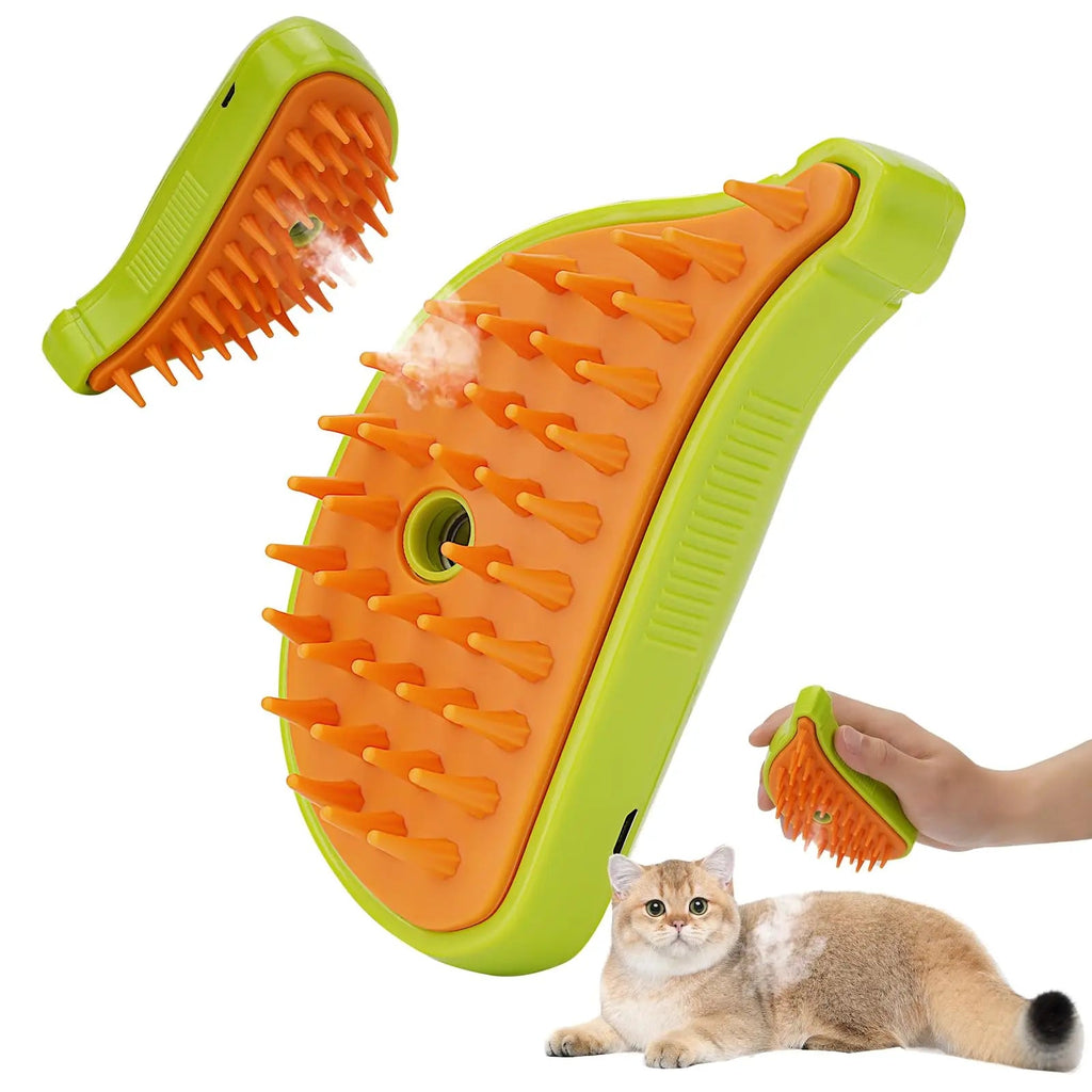 3 In 1 Pet Steam Brush Cat Cleaning Steamy Spray Massage Beauty